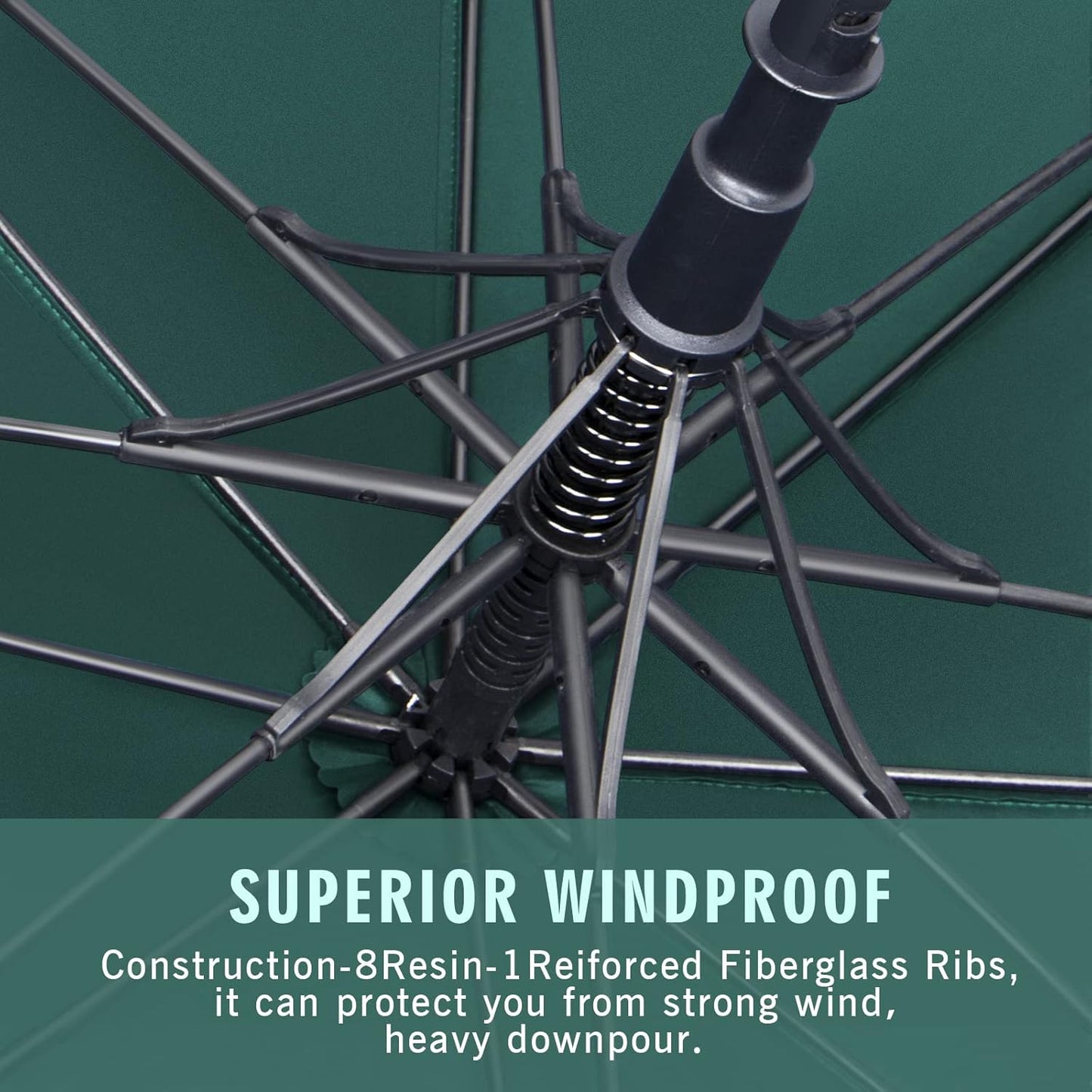 ZOMAKE Golf Umbrella Windproof, Extra Large Oversized Heavy Duty Double Canopy for Rain, Sports Games & Push Cart(51/54/62/68/72Inch)