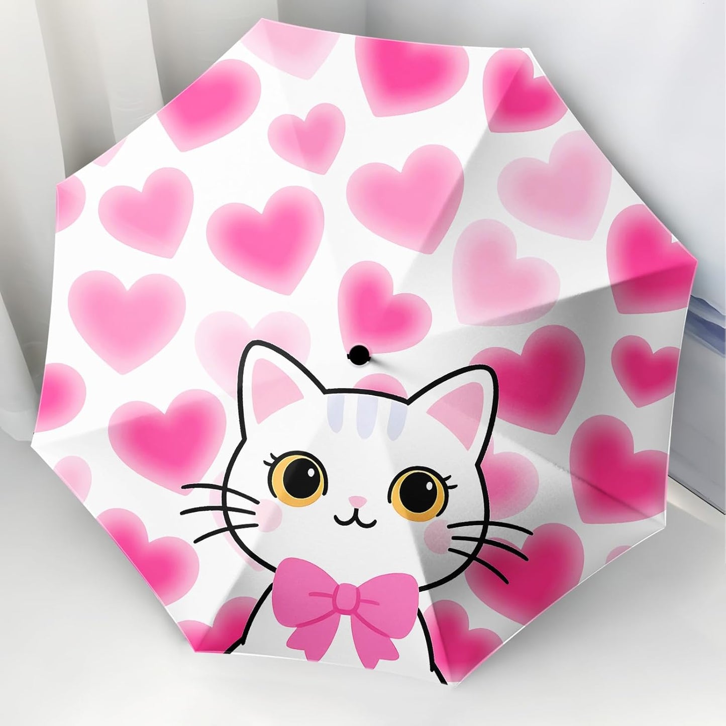 Small Travel Folding Umbrella for Girl, Portable, UV, SunShade, Compact, Automatic, Rain & Wind