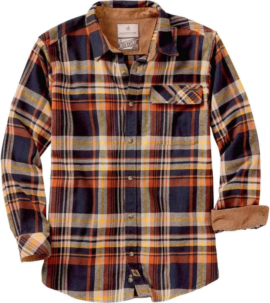 Legendary Whitetails Men's Flannel Shirt Long Sleeve Button Down 100% Cotton
