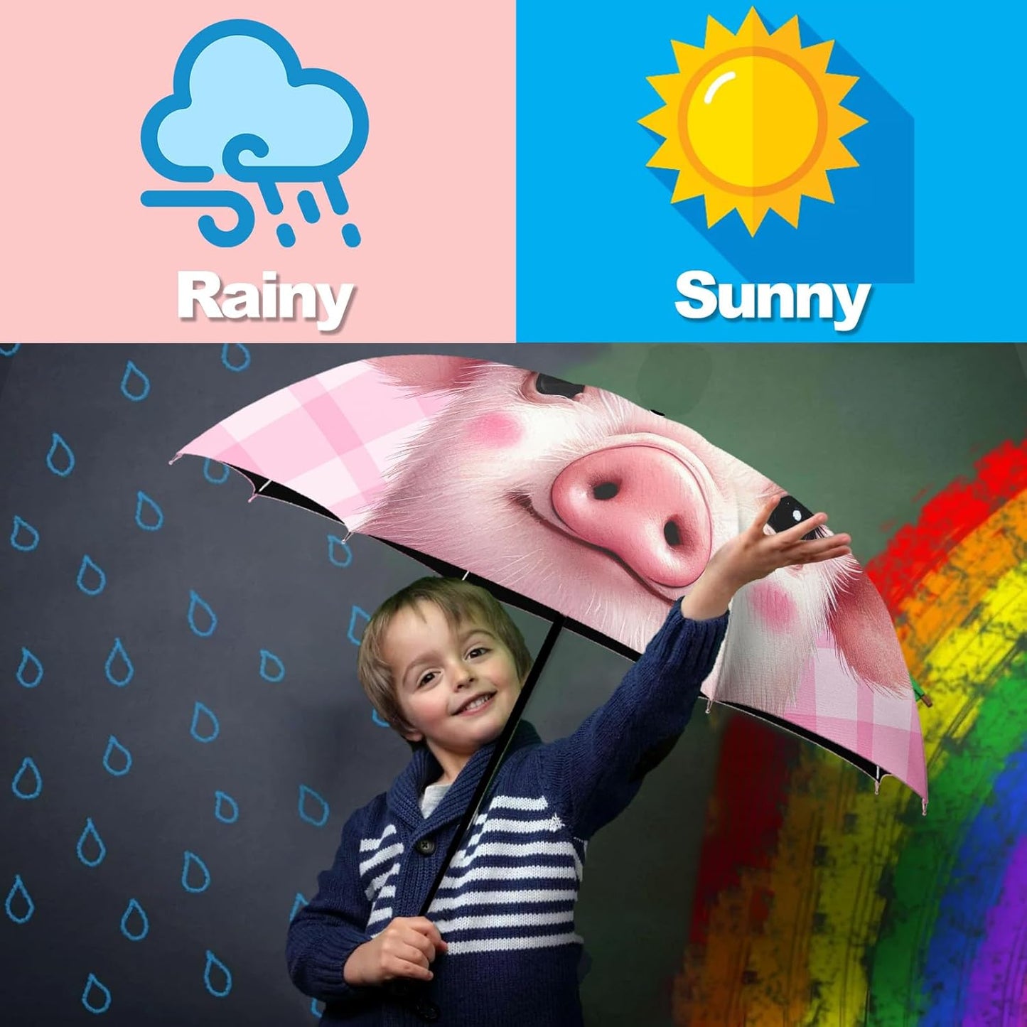 Small Travel Folding Umbrella for Girl, Portable, UV, SunShade, Compact, Automatic, Rain & Wind