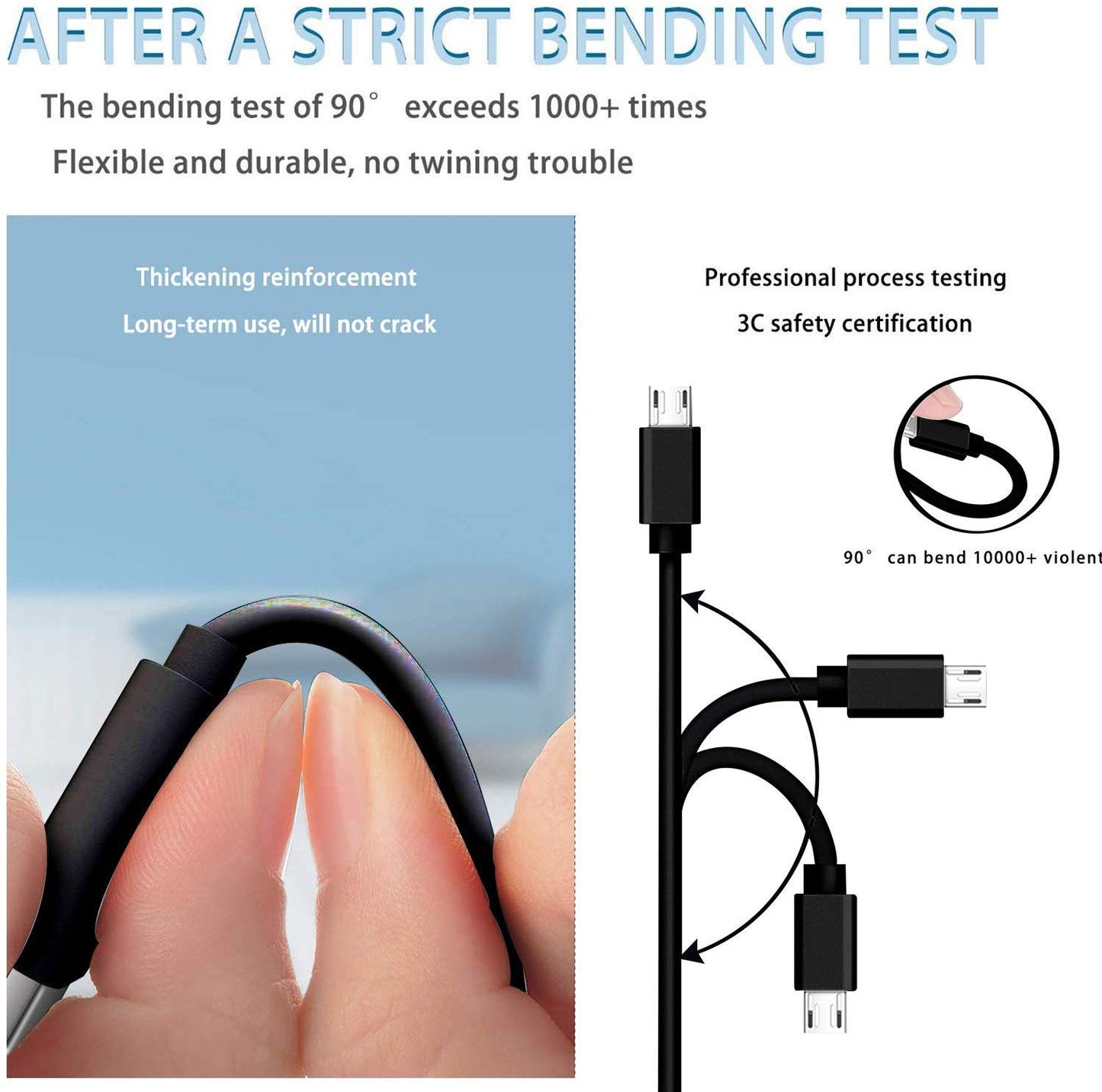 Micro USB Charging Cable Cord Wall Charger Compatible for Beats by Dr Dre Studio Solo Powerbeats 3 2 1 Wireless Headphone, Sony SRS-XB41 XB12 XB20 XB21 XB22 XB31 XB32 XB01 XB10, SRS X3 X2 Speaker 3FT