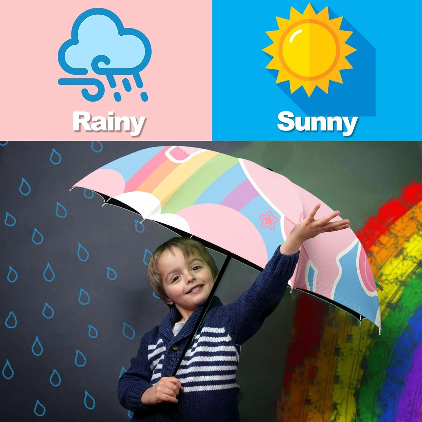 Small Travel Folding Umbrella for Girl, Portable, UV, SunShade, Compact, Automatic, Rain & Wind