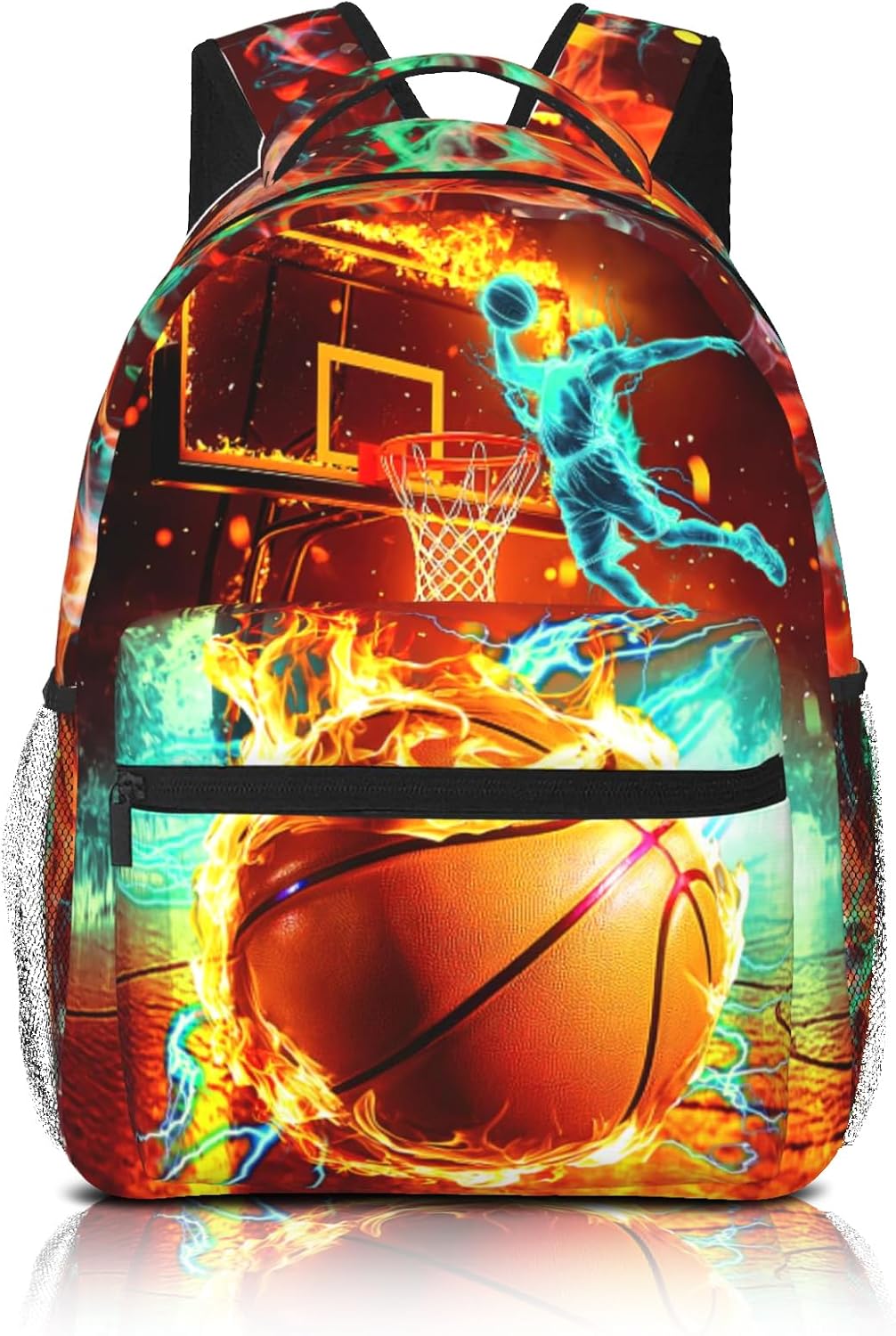 School Backpack for Boys Basketball Boys Backpack for Kids Children Teens Ages 6-18 Elementary Middle School Students Cool Ball Sport Bookbag Travel Back Pack