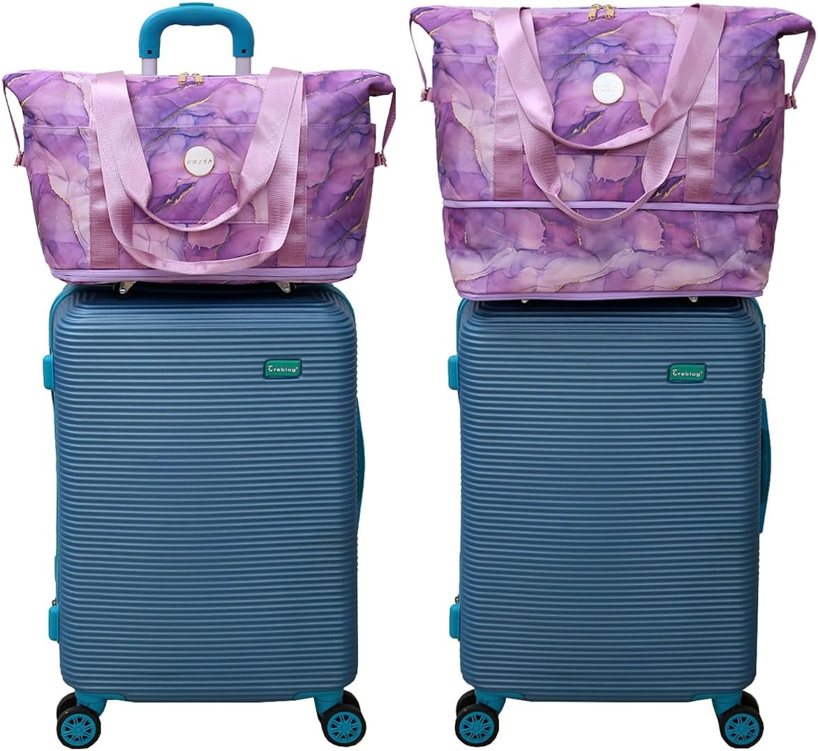 Large Travel Duffel Bag With Wheels Waterproof Lightweight, Sports Tote Gym Bag, Carry on Luggage with Dry&Wet Separation for Gym, Vacation