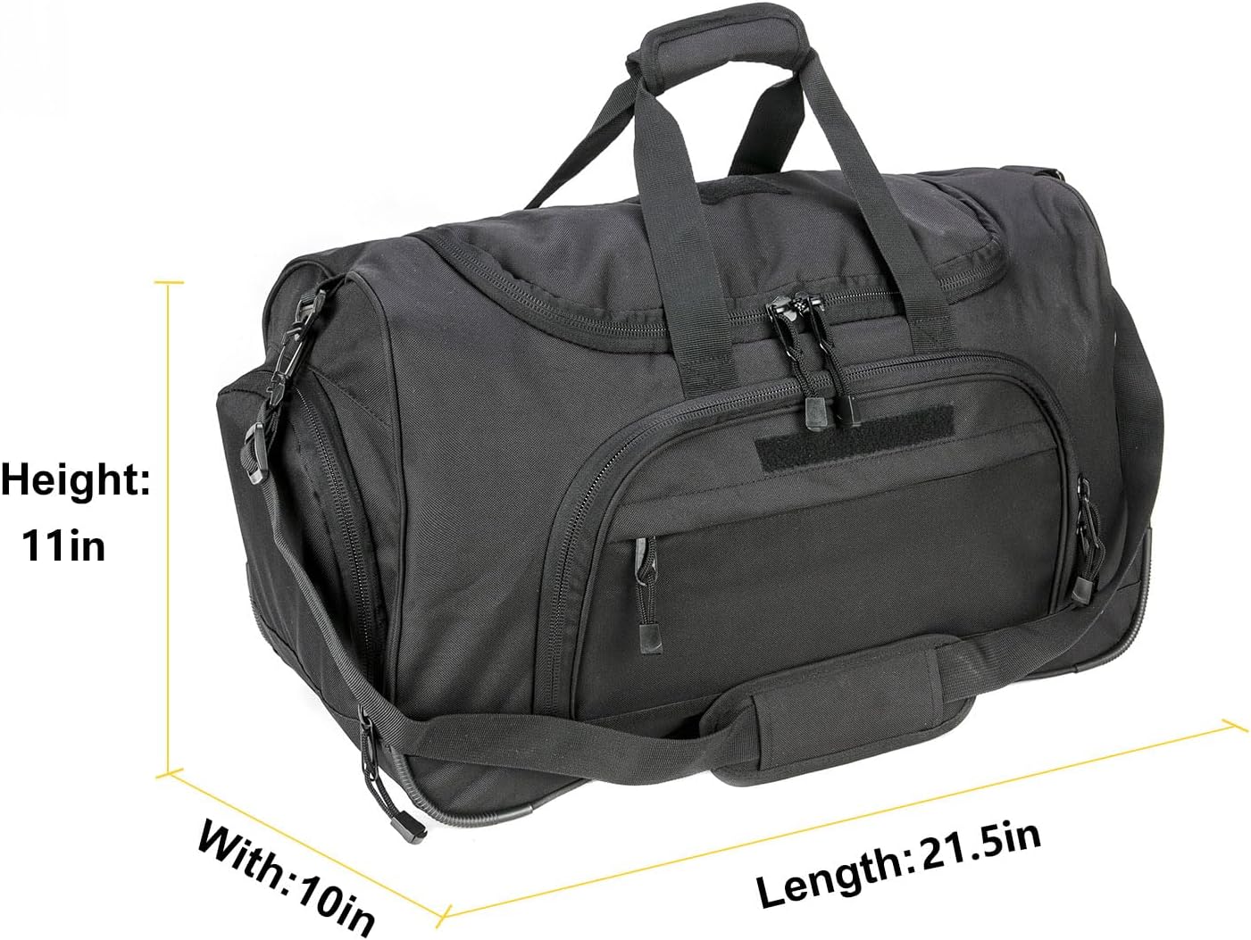 Gym Bag Duffle Bags for Men Women with Shoes Compartment Sport Weekend Travel Overnight Carry On Bag for Tactical Military Travel Work Out Bags (2.0 Black)