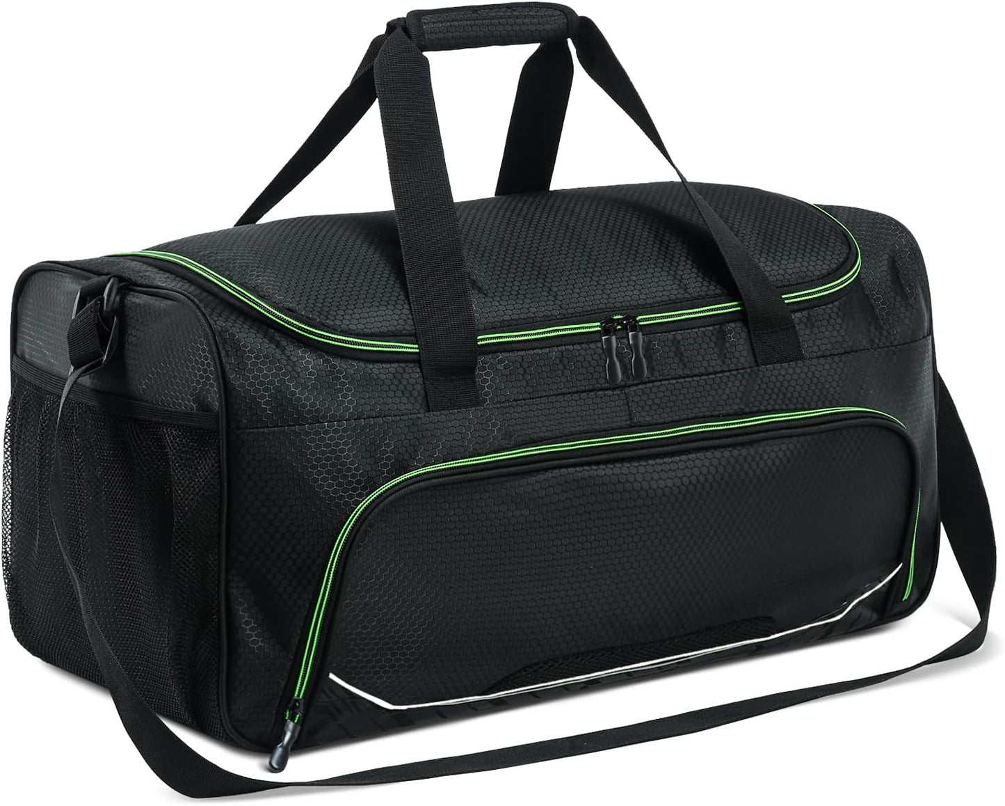 Mens Gym Bag 21 inch Large Overnight Weekender Duffle Bag for Travel Sport-Green/Black