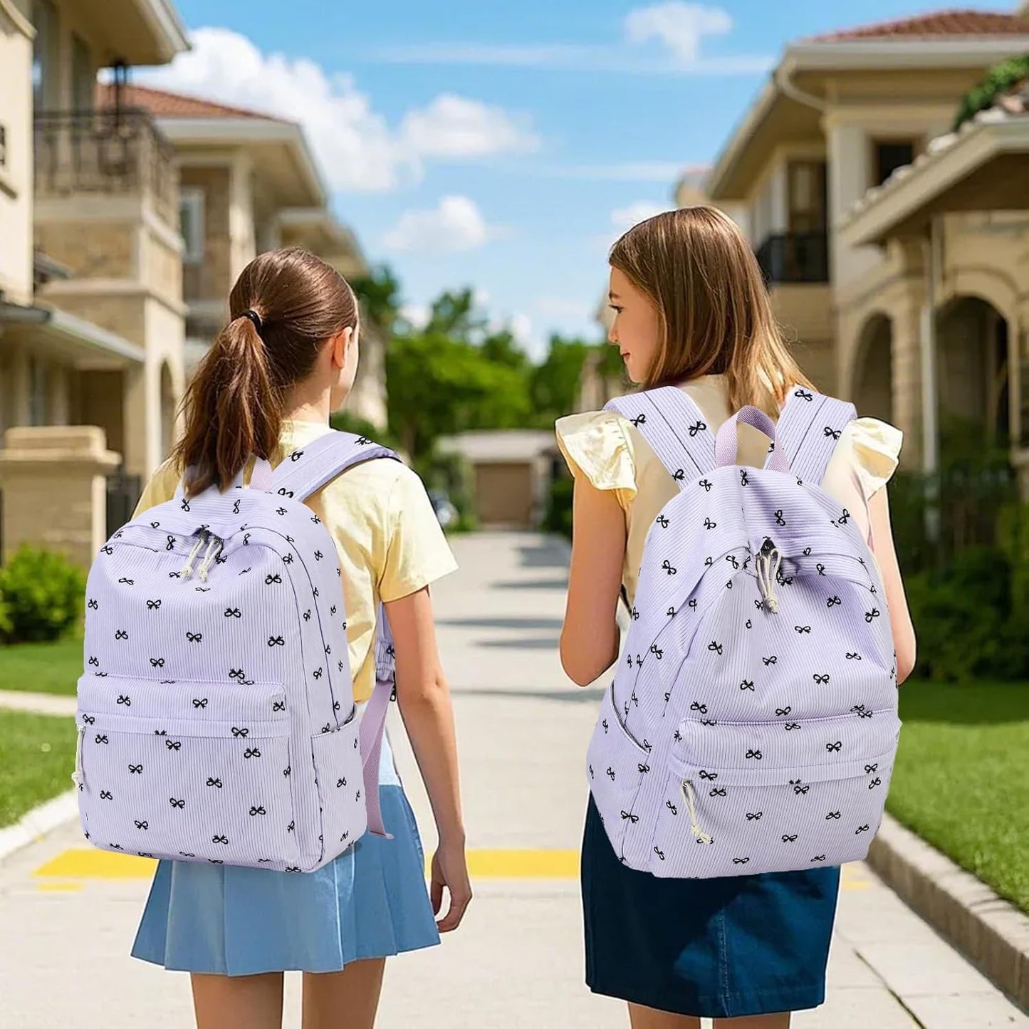 LEDAOU School Backpack Teen Girls Lightweight Bookbag Elementary Middle School Backpacks College Laptop Bag Travel Daypack