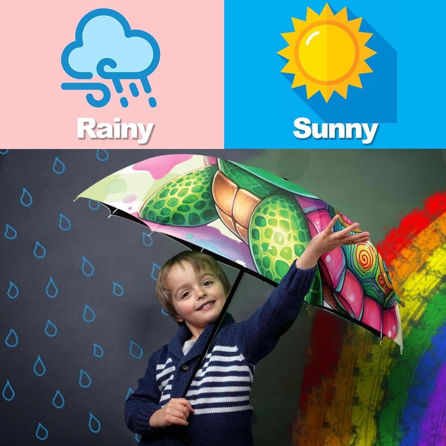 Small Travel Folding Umbrella for Girl, Portable, UV, SunShade, Compact, Automatic, Rain & Wind