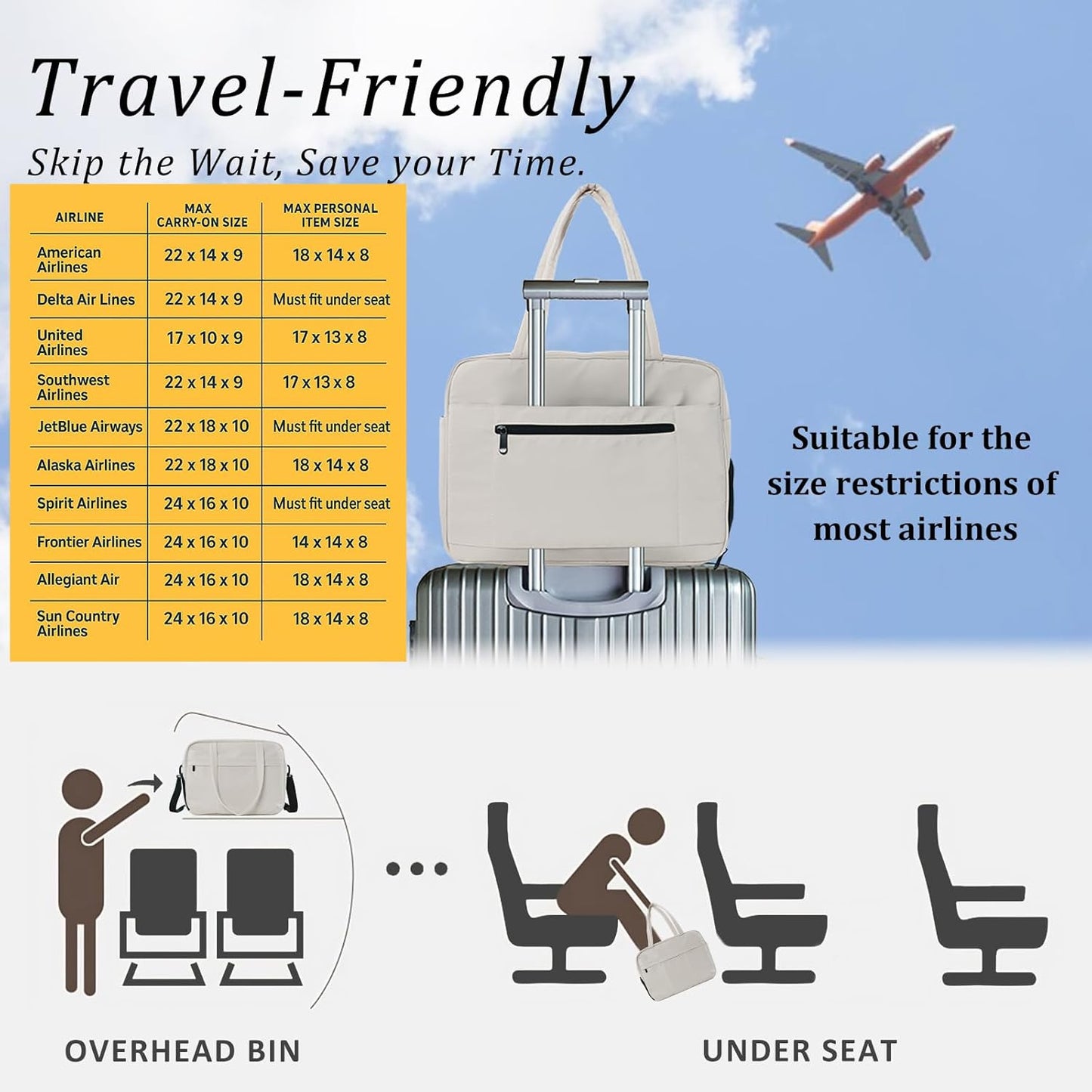 U+U Gym Bag for Women, Duffle Bag with Shoe Compartment Travel Carry on Weekender Bag, Personal Item Travel Bag for Overnight, Water Resistant