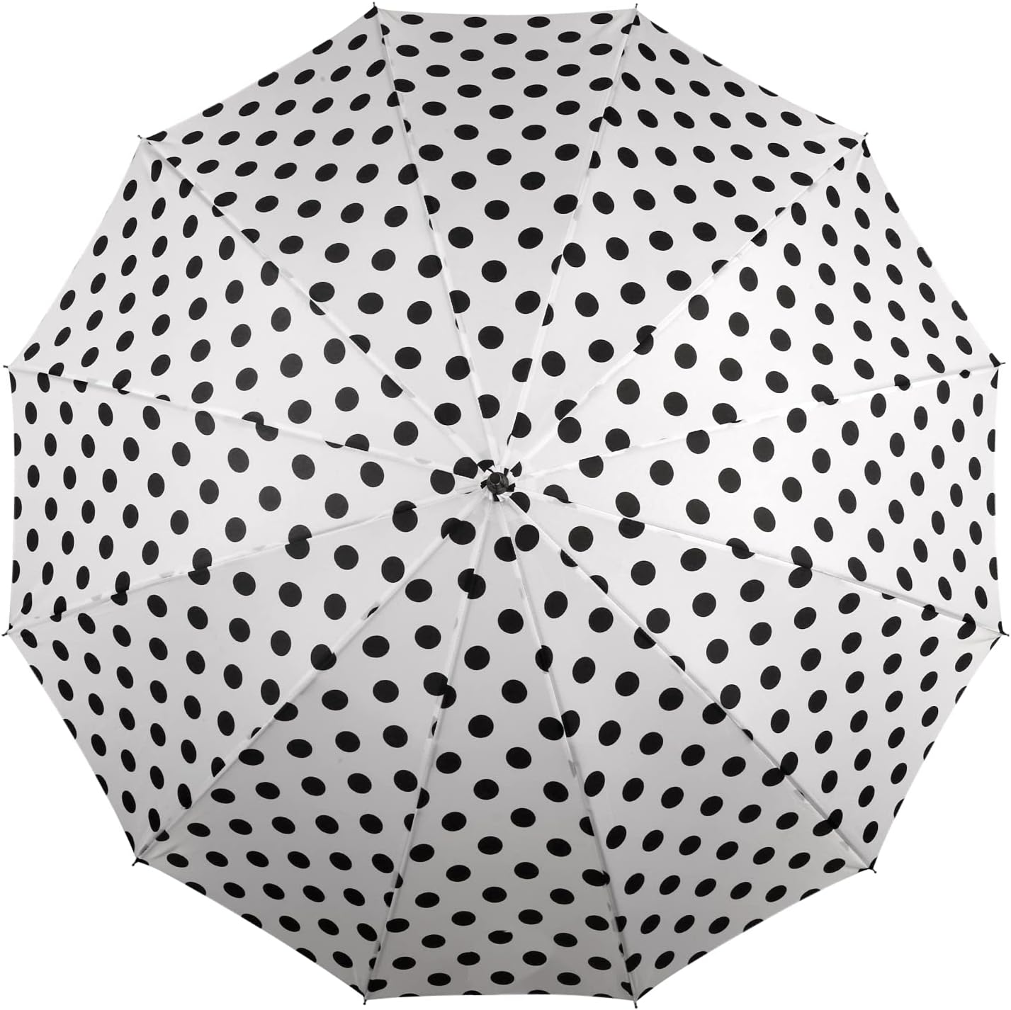 Agaric Classic Wooden Hook Handle J Stick Umbrella Auto Open Windproof Umbrella for Women (White)