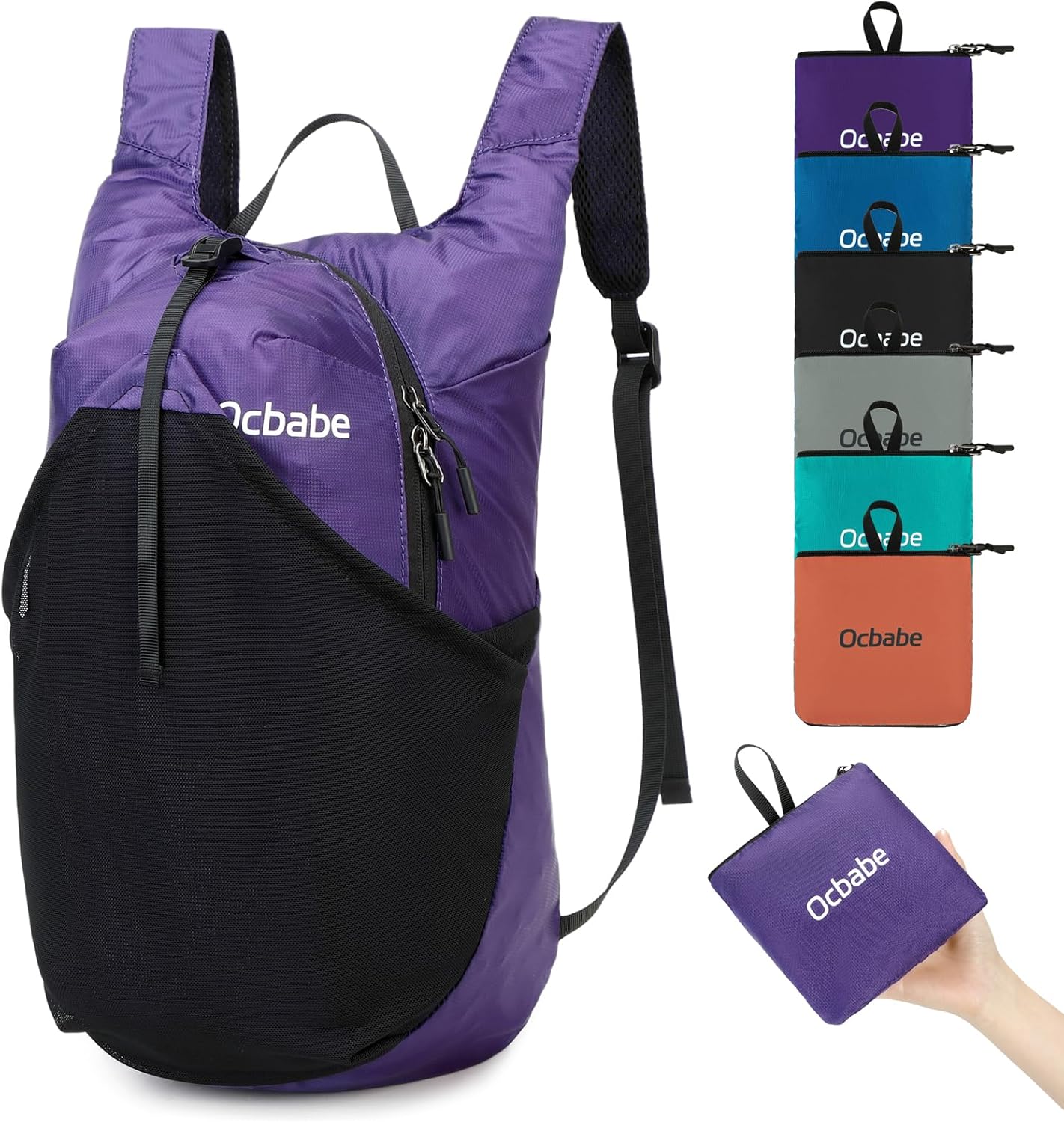 15L/25L Small Packable Lightweight Backpack Hiking Daypack Water Resistant Foldable Outdoor Camping Travel Bag for Women Men