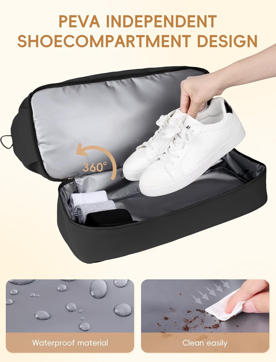 CLUCI Weekender Travel Bag for Women Puffer Tote Bag Carry On Duffle Overnight Bags with Shoe Compartment