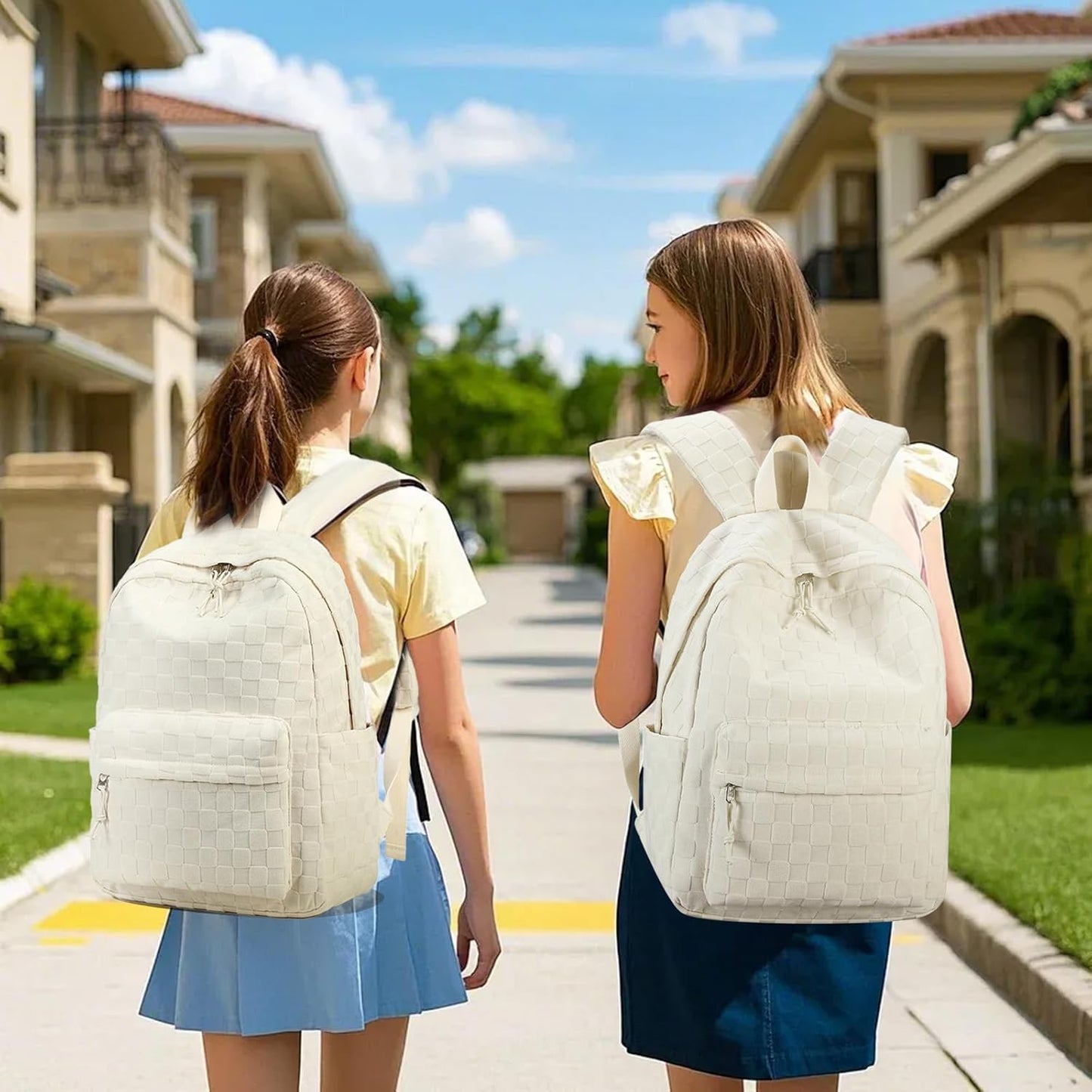 LEDAOU Backpack for Girls School Bag Kids Bookbag Teen Backpack Set Daypack with Lunch Bag and Pencil Case