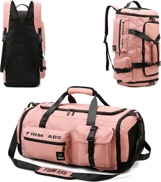 Gym Bag for Women, 65L Large Capacity Travel Duffle Bag 3 in1 Convertible Backpack with Shoes Compartment and Dry and Wet Separation