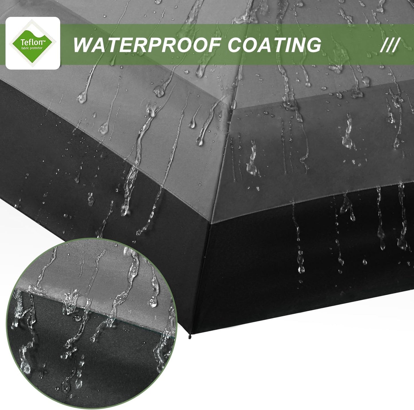 Lejorain Large Compact Golf Umbrella - Oversized Auto Open Close Folding Golf Umbrella Travel 210T Dupont Teflon Coated Vented Windproof Double Canopy for Women Men