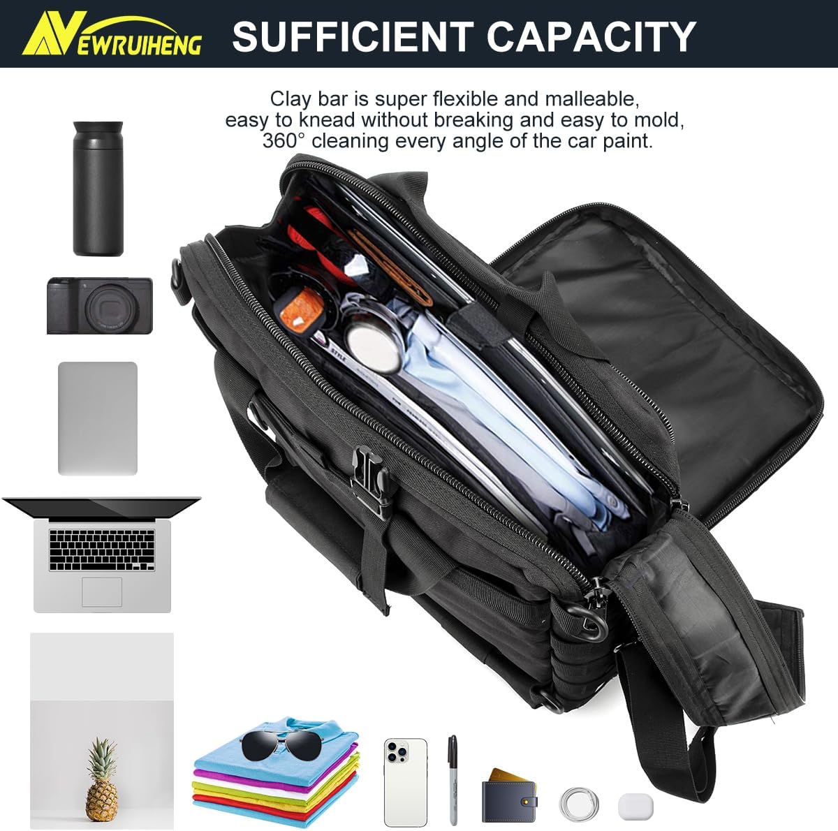 15.6 Inch Laptop Briefcase Tactical Military Messenger Bag Shoulder Work Bag for Men