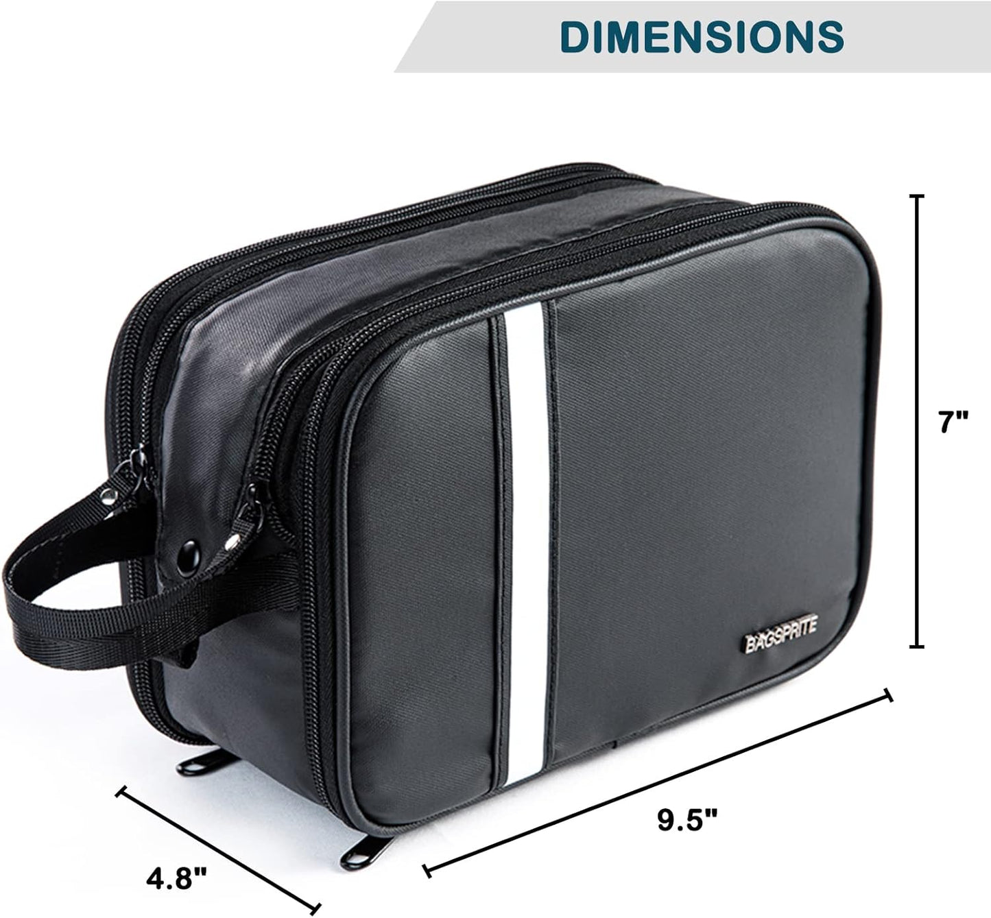 BAGSPRITE Large Toiletry Bag for Men, Women Travel Bag with Hanging Hook, Water-resistant Makeup Cosmetic Bag Shaving Kit Organizer, Bathroom Bag for Traveling