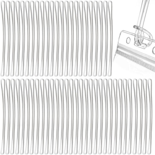 120 Pcs Clear Plastic Luggage Straps 6 Inch Clear Worm Loops Luggage Tag Straps Name Tag Loop for Bag Tags,Identification Cards ID