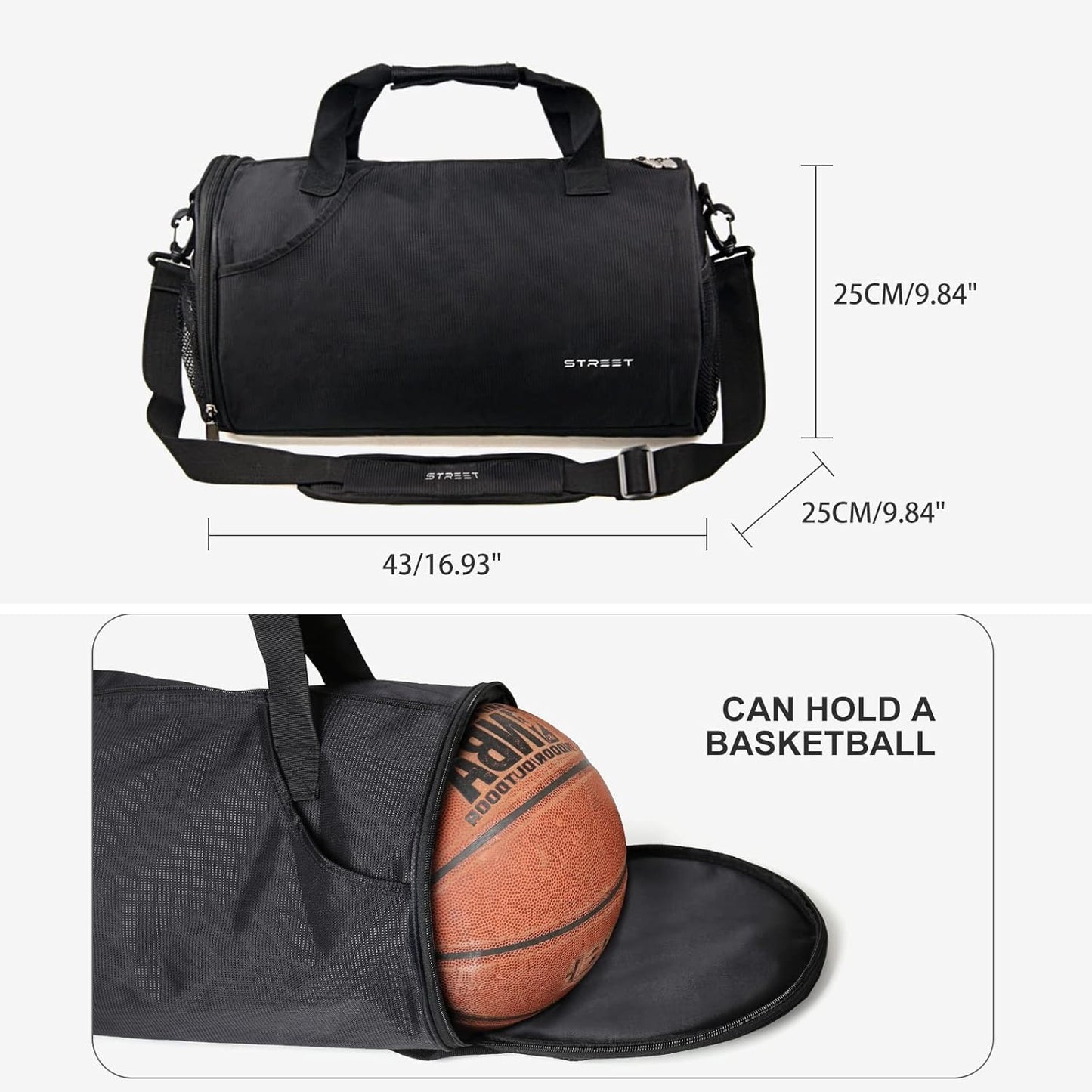 Large Sports Gym Bag for Men Women with Shoes Compartment,Travel Duffel Bag