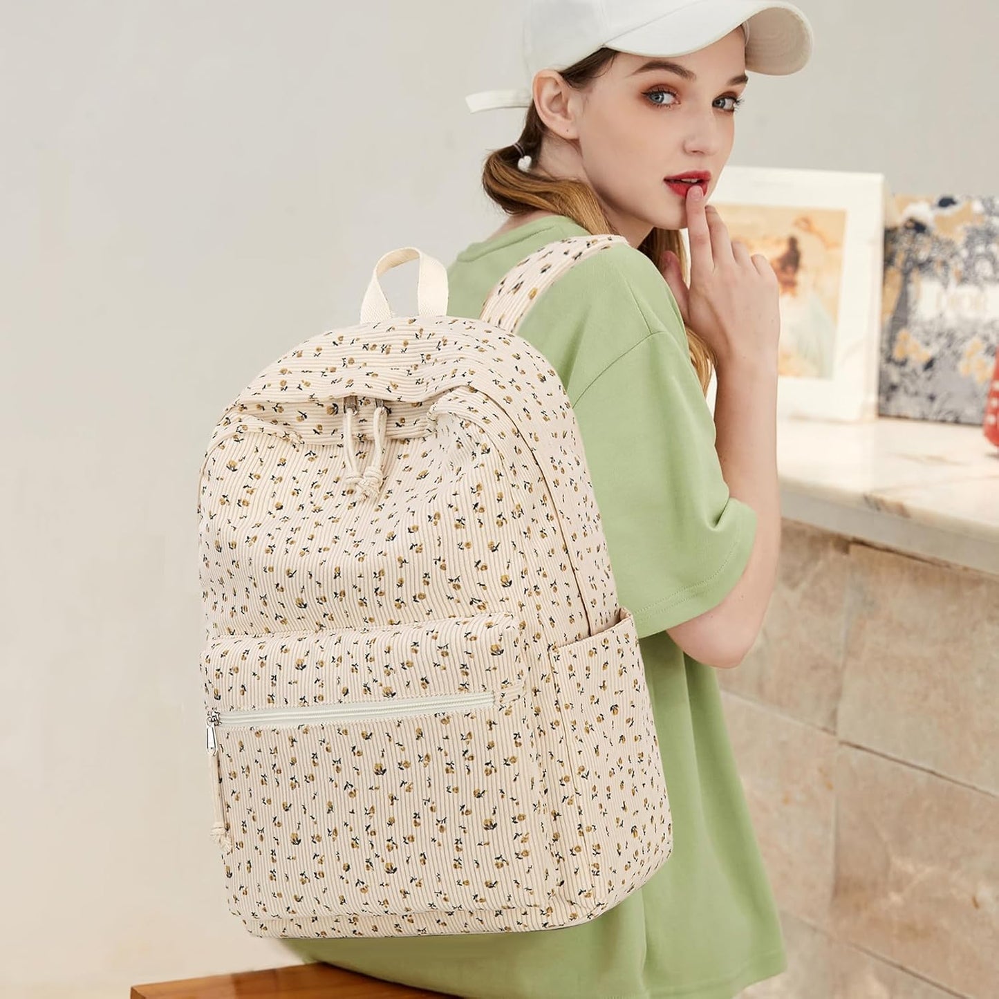 LEDAOU School Backpack Teen Girls Lightweight Bookbag Elementary Middle School Backpacks College Laptop Bag Travel Daypack