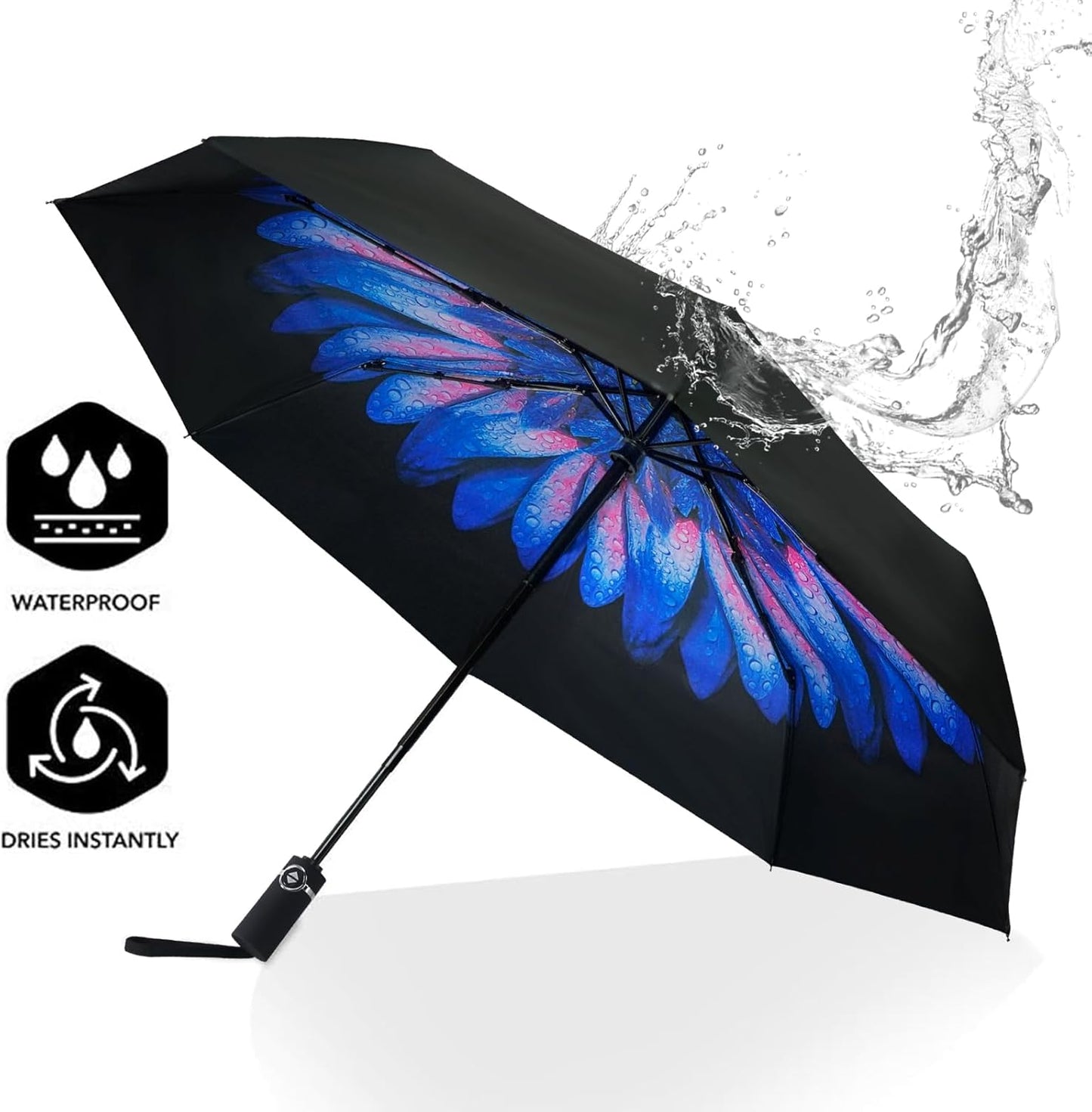 SY COMPACT Travel Umbrella Windproof Factory outlet Compact Automatic Umbrellas for Rain Compact Small UV Sun Protection Umbrella Durable Waterproof Lightweight-Fits Backpack Car Purse