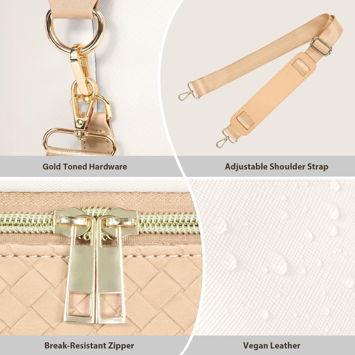 Leather Weekender Bags for Women, Travel Duffel Bag PU Overnight Bag Carry On Tote Bag with Shoe Compartment Wet Pocket