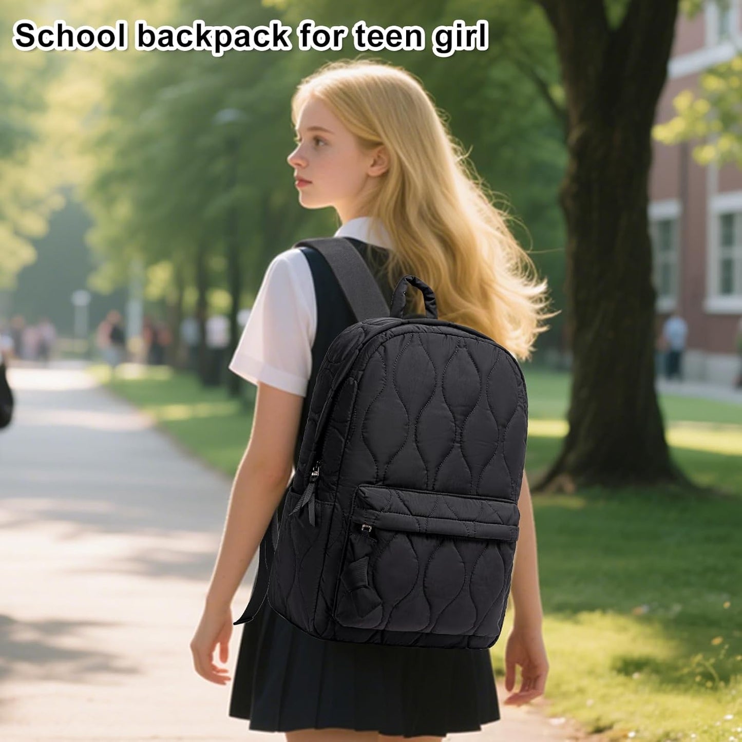 LEDAOU School Backpack Teen Girls Lightweight Bookbag Elementary Middle School Backpacks College Laptop Bag Travel Daypack