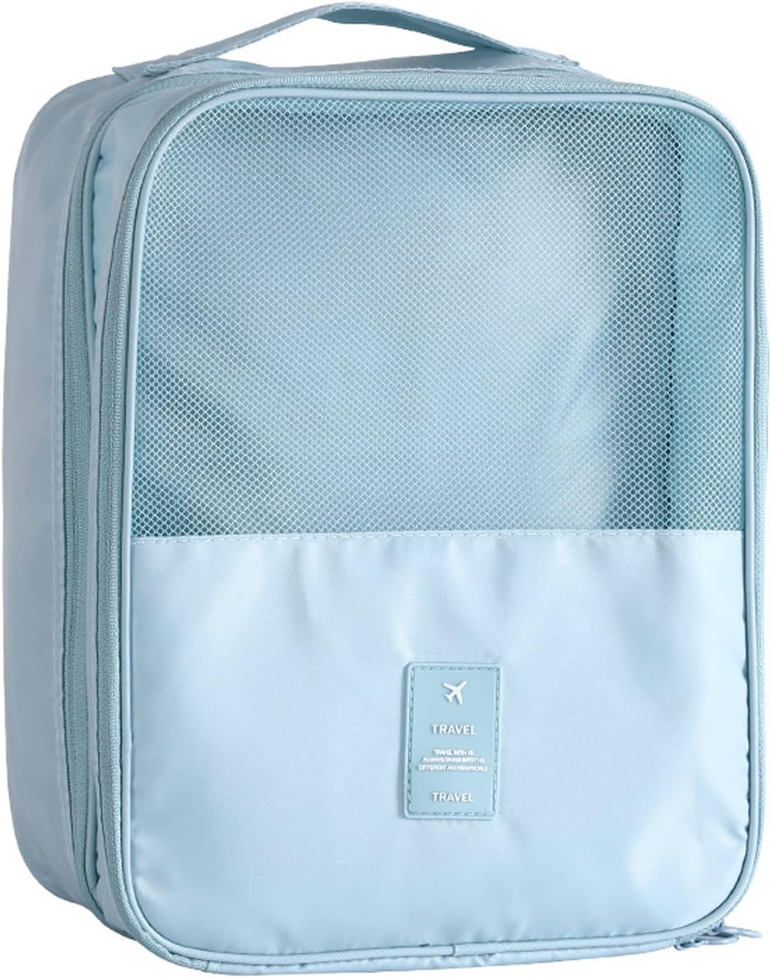 Shoe Bag for Travel, Travel Shoe Bag for Packing, Hold 3 Pairs of Shoes, Travel Essentials for Flying Shoe Organizer Shoe Storage Bag for Travel Light Blue