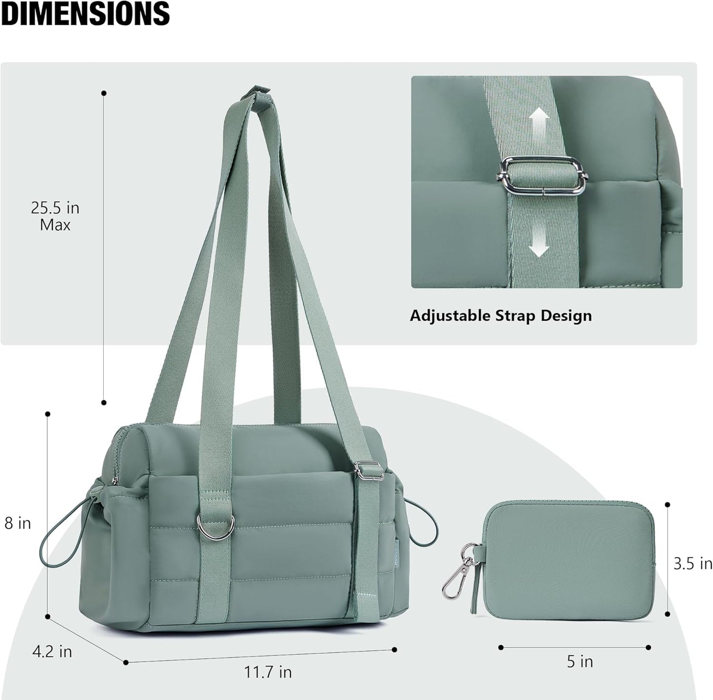 ROULENS Small Gym Bag for Women 2 Set Mini Gym Duffle Bag with Wet Compartment and Coin Wallet, Gym Tote Bag for Workout/Sport/Travel