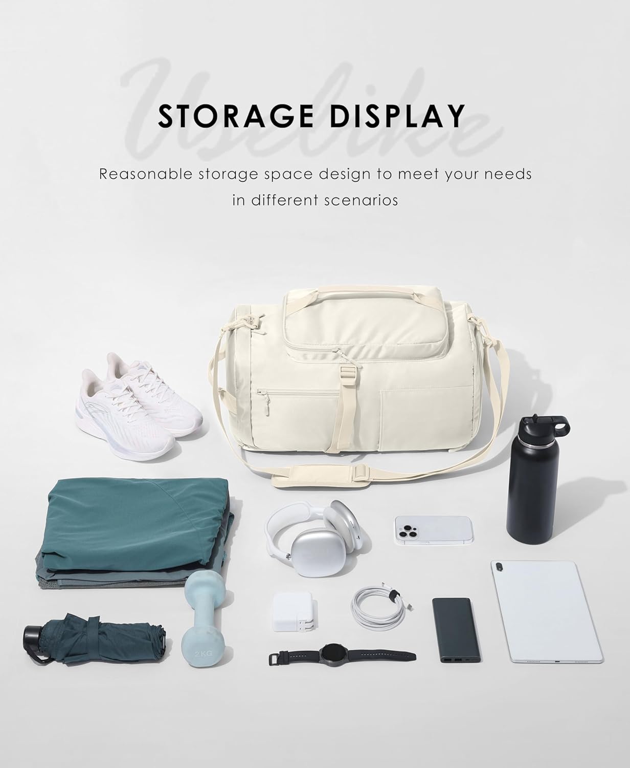 Gym Bag for Women with Shoe Compartment and Wet Pocket Convertible Gym Backpack workout Duffel Bag Multiple Pockets 30L