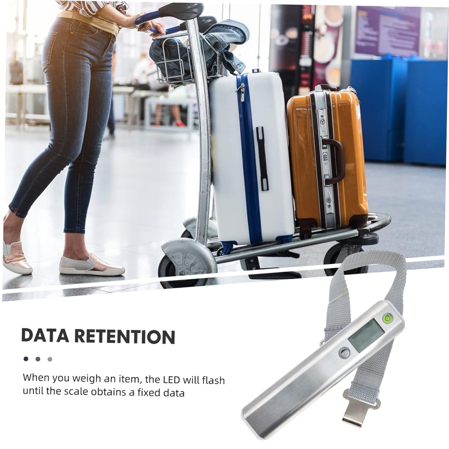 SAFIGLE 50kg Compatible Luggage Scale Electronic Scale for Travel Portable Suitcase Weight Basculas para Pesar Personas