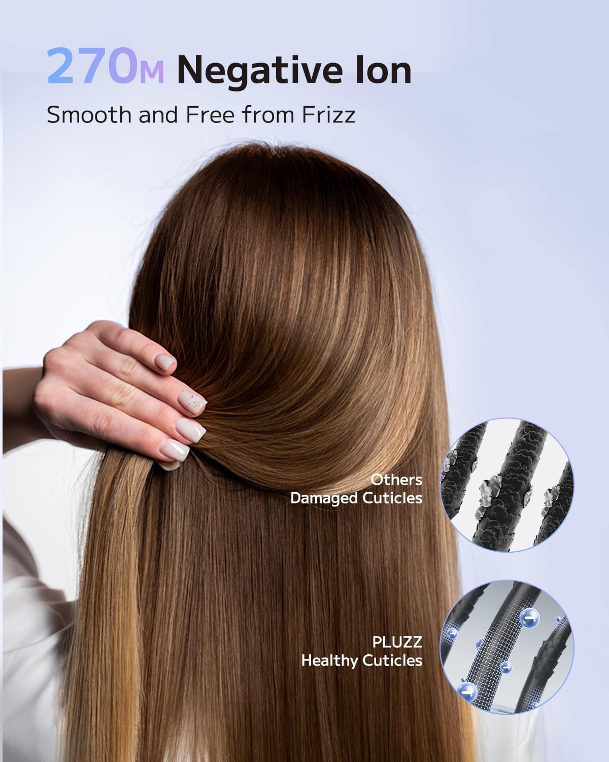 Hair Dryer, Ionic High-Speed Blow Dryer for Fast Drying with Brushless Motor, Portable Professional Hair Dryers with Magnetic Concentrator, Quiet Compact Hairdryer for Women & Men, Travel/Home/Salon