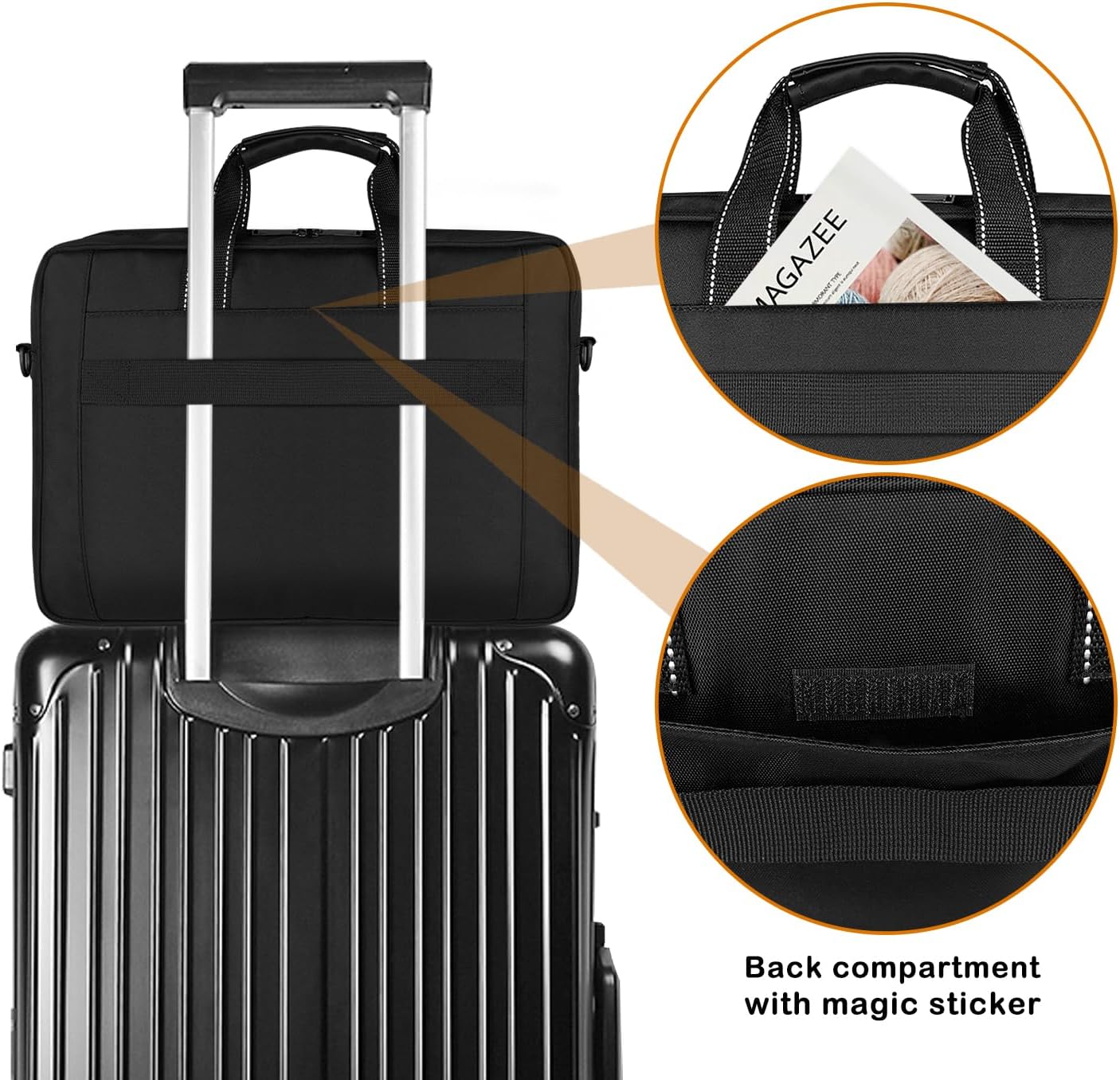 15.6-16.2 inch Waterproof Protective Laptop Messenger Briefcase with Adjustable Shoulder Strap Men Women Travel/Business Bag Compatible with Macbook Pro 16 inch A2141/A2485