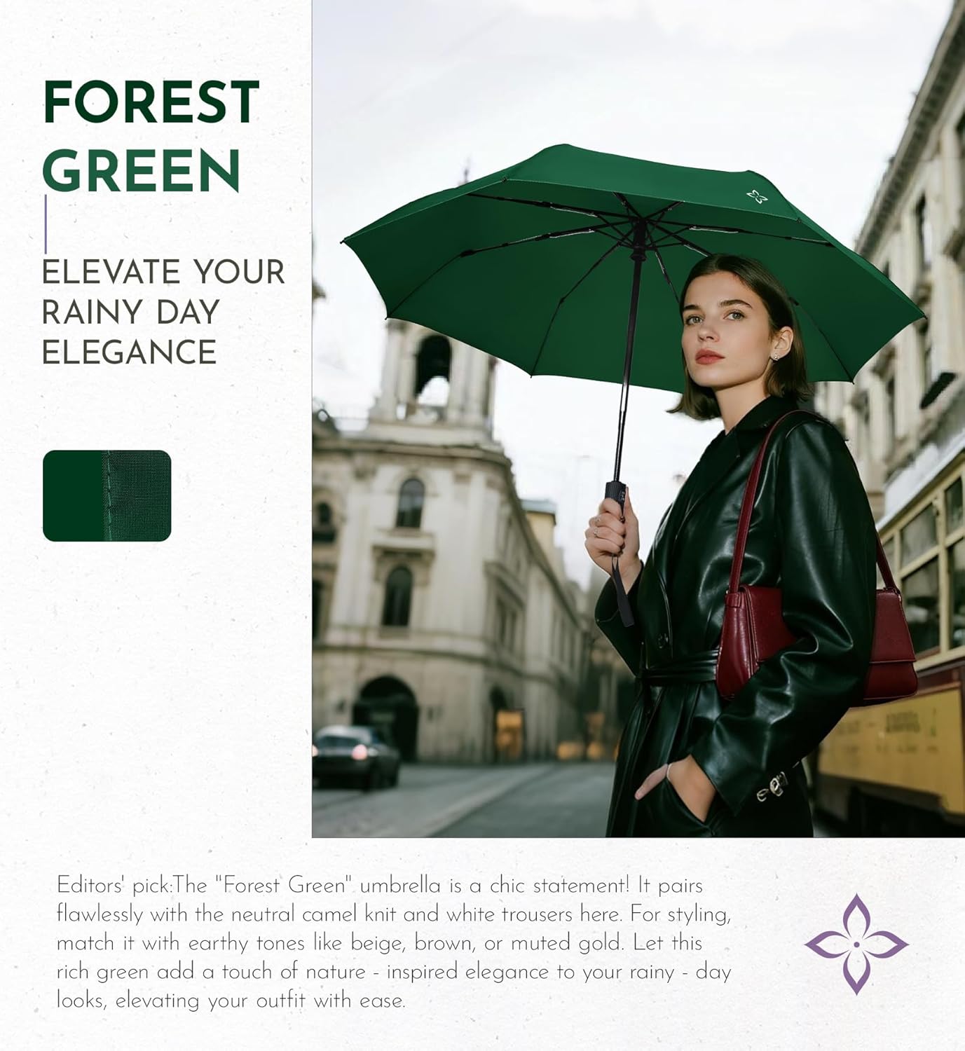 Travel Mini Umbrella Compact Small & Lightweight, UV Rain Protection, Pocket-Sized Folding Umbrellas with Quickdraw & Case for Men Women & Kids Backpack