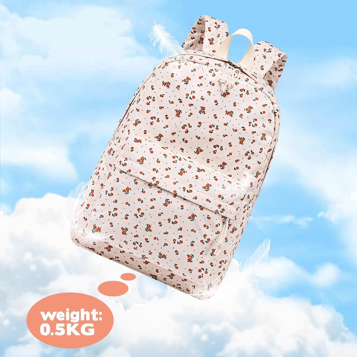 LEDAOU School Backpack Teen Girls Lightweight Bookbag Elementary Middle School Backpacks College Laptop Bag Travel Daypack