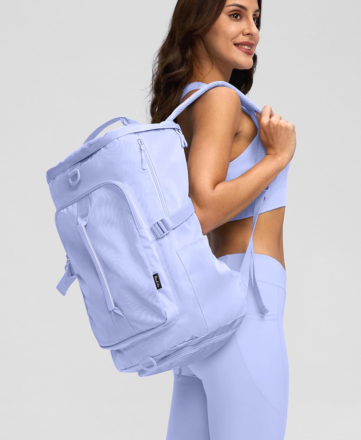 Gym Bag for Women with Shoe Compartment and Wet Pocket Convertible Gym Backpack workout Duffel Bag Multiple Pockets 30L