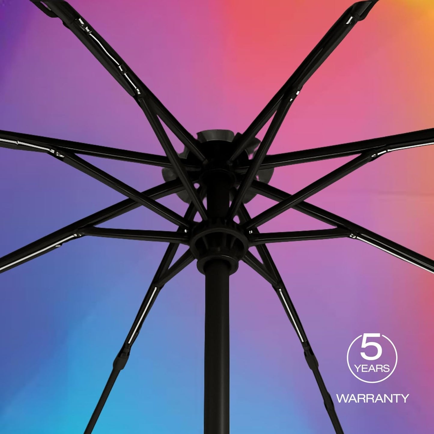 Knirps A.200 Medium Duomatic Windproof Umbrella for Adults – Automatic Open Close 38.5" Canopy, Travel Case Included