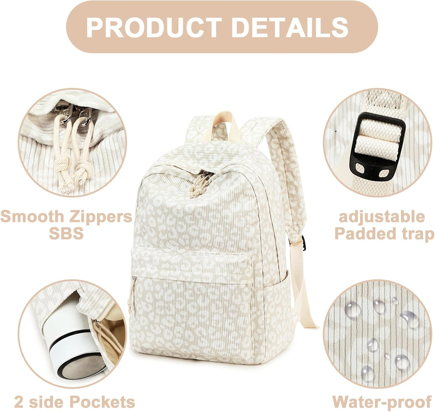 LEDAOU School Backpack Teen Girls Lightweight Bookbag Elementary Middle School Backpacks College Laptop Bag Travel Daypack