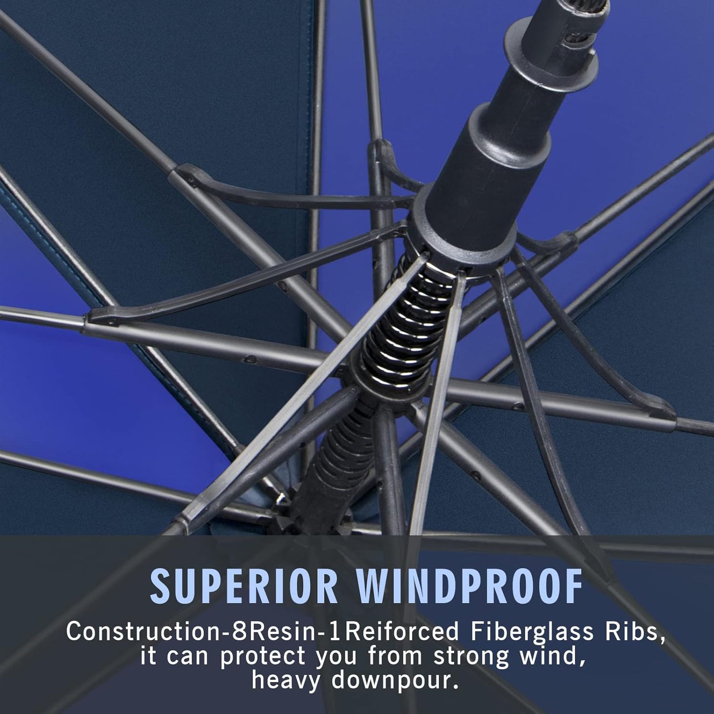 ZOMAKE Golf Umbrella Windproof, Extra Large Oversized Heavy Duty Double Canopy for Rain, Sports Games & Push Cart(51/54/62/68/72Inch)