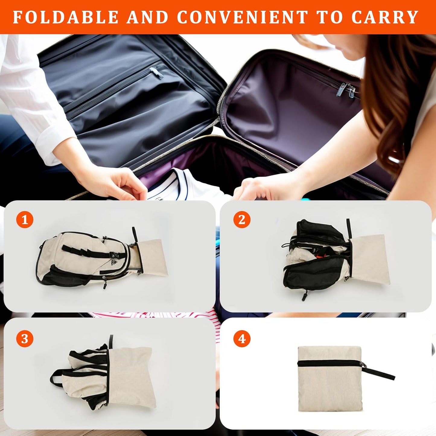 15L Small Hiking Backpack Foldable Ultralight Trekking Camping Outdoors Backpack for Women Men (beige)