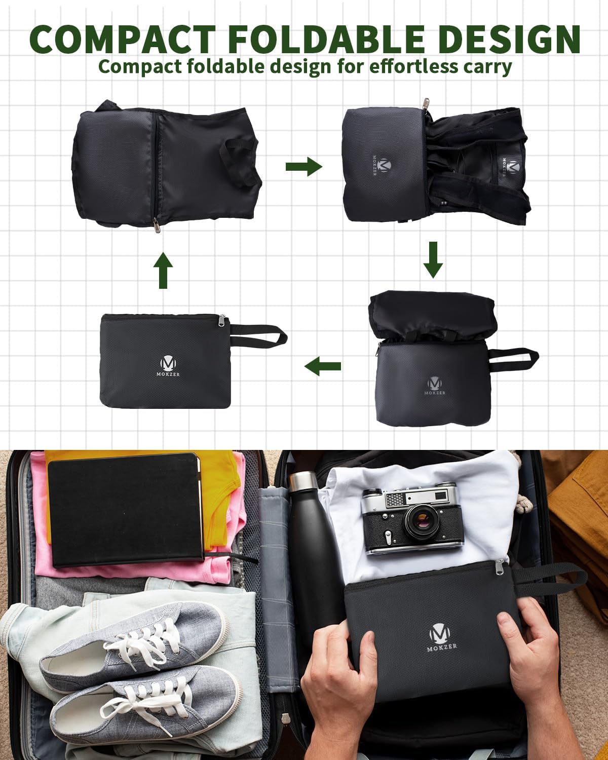 15L Lightweight Packable Hiking Backpack Water Resistant Foldable Daypack for Hiking Travel Cycling Outdoor Sports