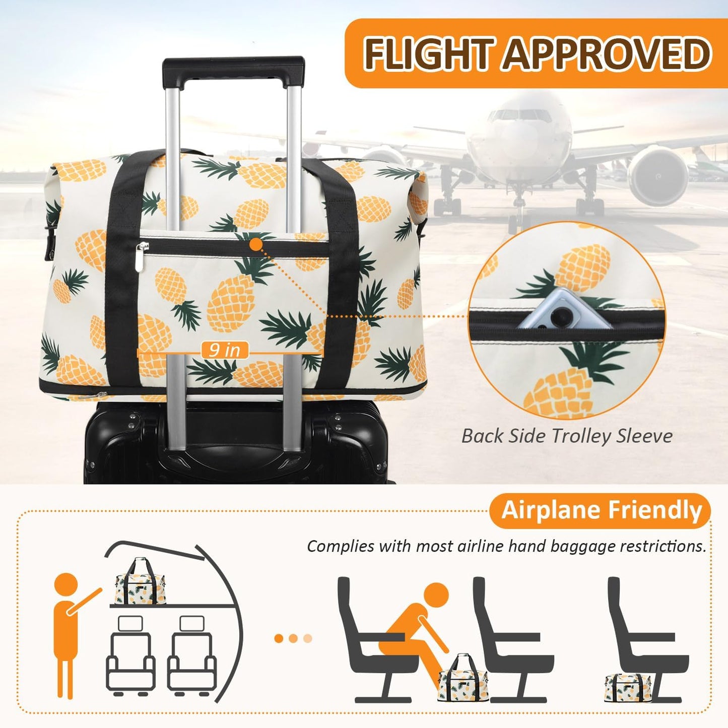 Expandable Travel Duffle Bags Weekender Overnight Bags for Women Men Hospital Bag for Women Labor Delivery with Toiletry Bag Waterproof