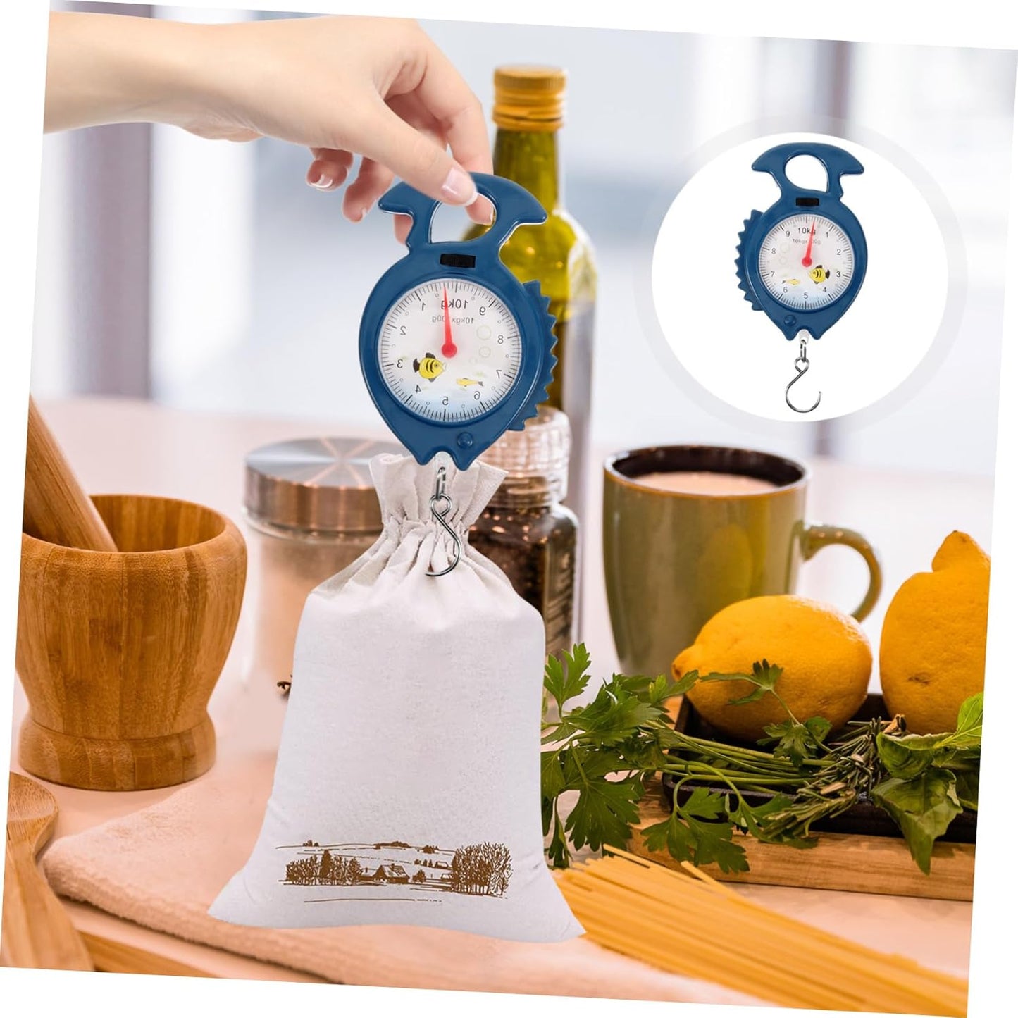 STOBAZA Travel Luggage Scale Fish-Shape Portable Hanging Scale for Home Use 10kg