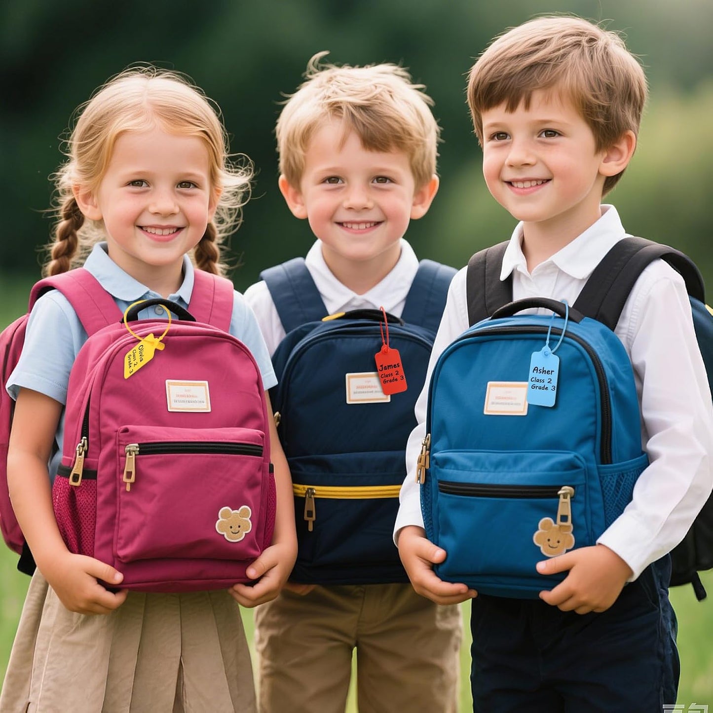 100pcs Luggage Tags Plastic Seals Shipping Label Logistics Use Sign Tie, Sealing Storage Multi Purpose Name ID Tag with Marker for Backpack, Schoolbag, Car Key (White)