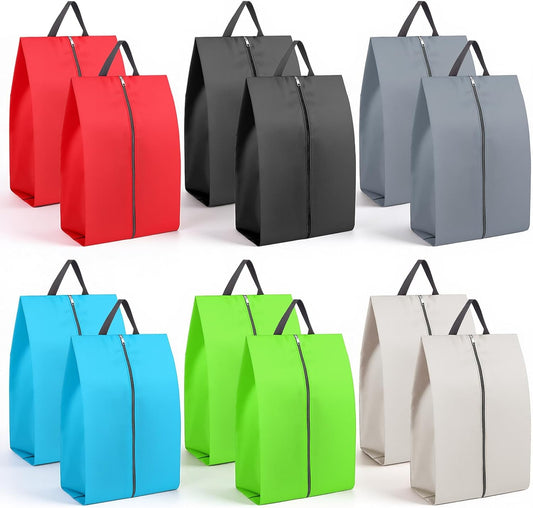 12 Pack Shoe Bags for Travel, Extra Durable Travel Shoe Bags with Zipper & Handle Waterproof Portable Shoes Storage Bag Shoes Bag for Storage Men & Women Travelling Essentials