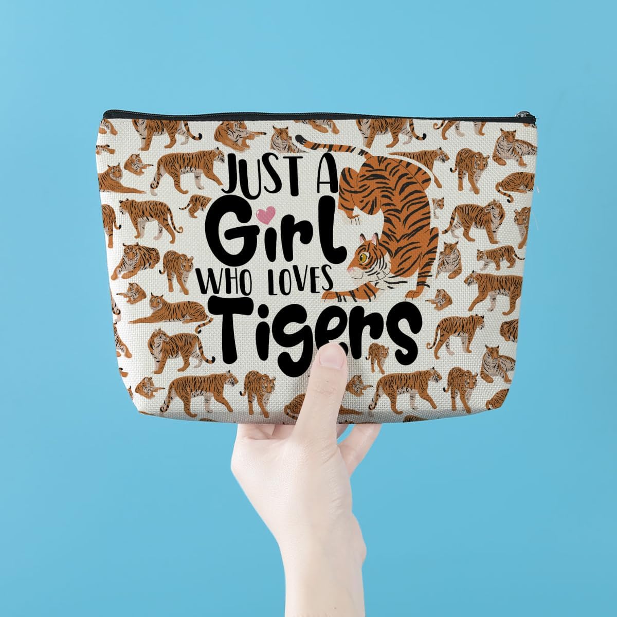 Azteoiz Tiger Makeup Bag, Tiger Gifts, Animal Lover Gifts, Tigers Lover Gifts for Women Female Girl Sister Daughter Friend Graduation Friendship Birthday, Cosmetic Bag Travel Toiletry Bag
