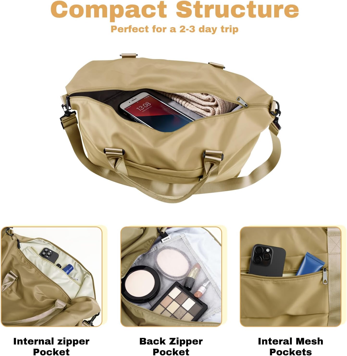 Weekender Duffel Bags for Women， Travel Totes Bag for Airplane Essentials, Overnight Bags for Women with Trolley Sleeve, Large Carry On Hospital Bag for Labor and Delivery, Sport, Gym