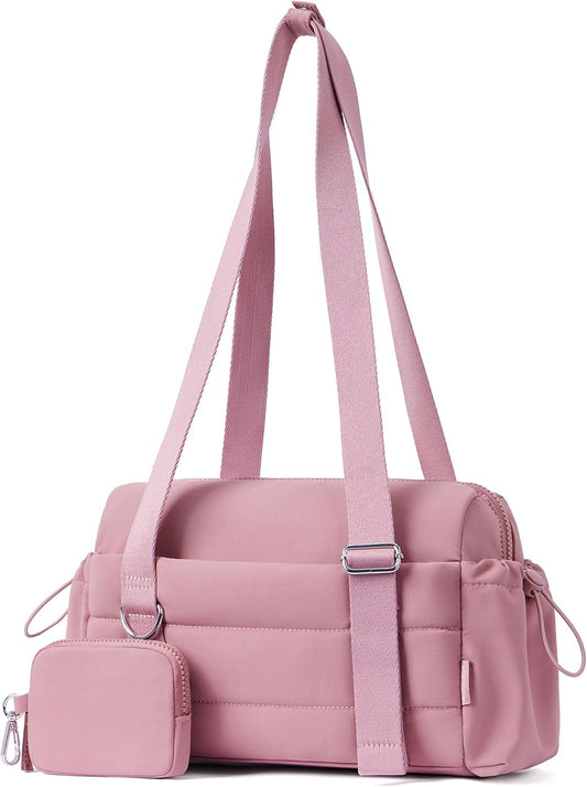 ROULENS Small Gym Bag for Women 2 Set Mini Gym Duffle Bag with Wet Compartment and Coin Wallet, Gym Tote Bag for Workout/Sport/Travel