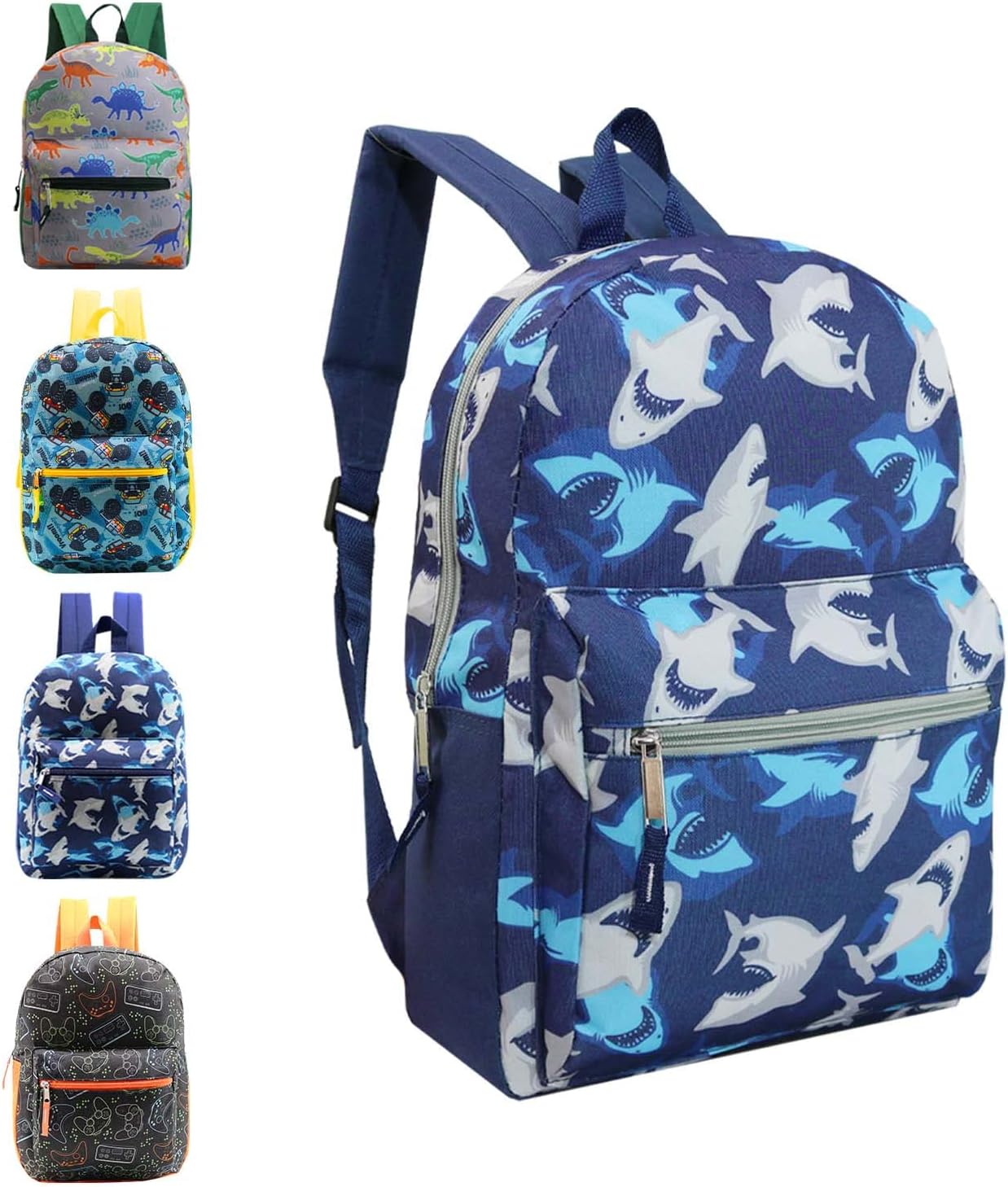 17" School Backpacks for Kids - Backpacks in Bulk for Elementary, Middle, and High School Students in Assorted Colors