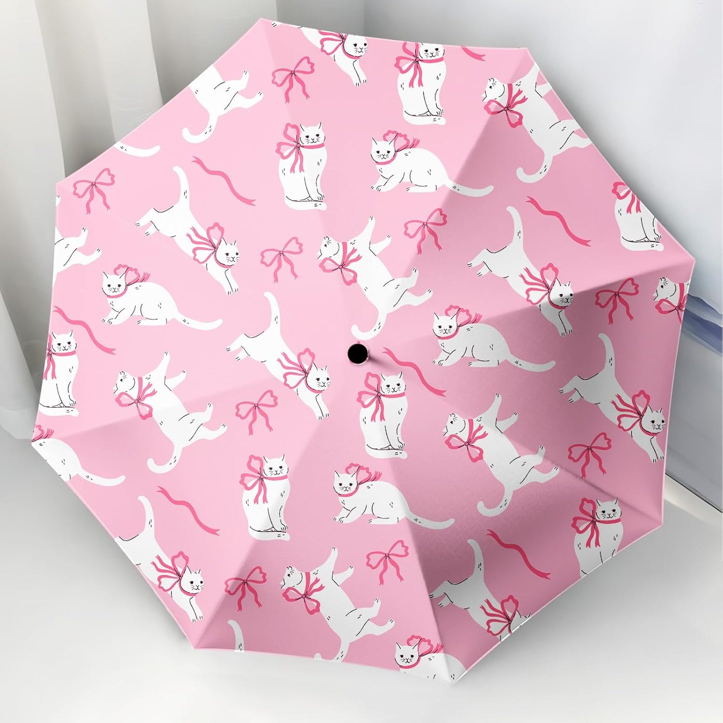 Small Travel Folding Umbrella for Girl, Portable, UV, SunShade, Compact, Automatic, Rain & Wind